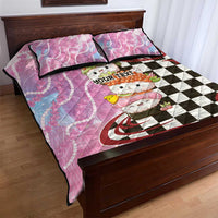 Personalized Japanese Kawaii Sushi Roll Quilt Bed Set Wagara Palaka Pattern LT9 - Polynesian Pride