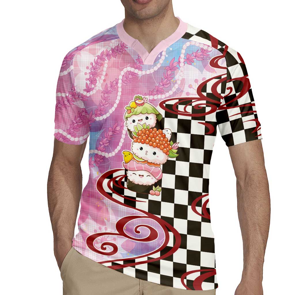 Personalized Japanese Kawaii Sushi Roll Rugby Jersey Wagara Palaka Pattern LT9 - Polynesian Pride