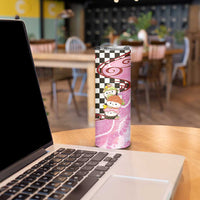 Personalized Japanese Kawaii Sushi Roll Skinny Tumbler Wagara Palaka Pattern LT9 - Polynesian Pride