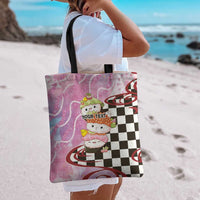 Personalized Japanese Kawaii Sushi Roll Tote Bag Wagara Palaka Pattern LT9 - Polynesian Pride