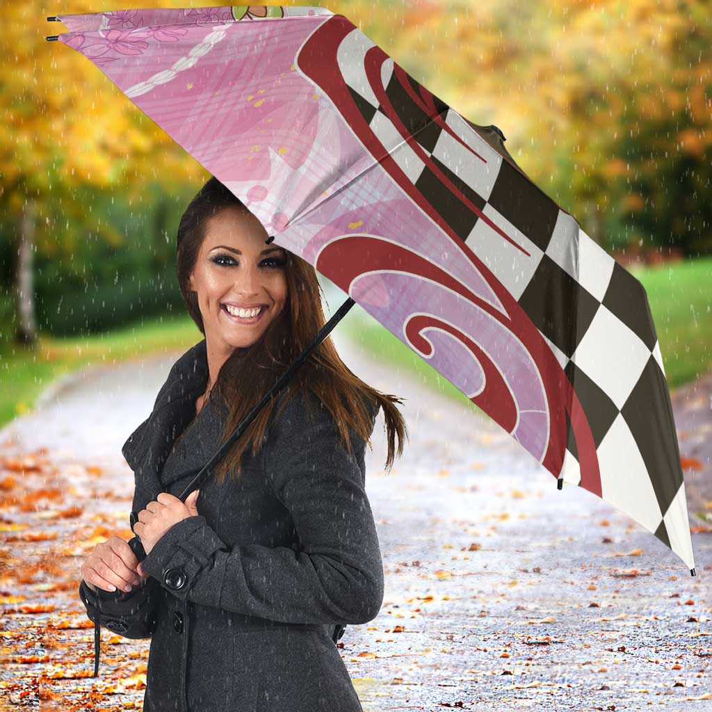 Personalized Japanese Kawaii Sushi Roll Umbrella Wagara Palaka Pattern LT9 - Polynesian Pride