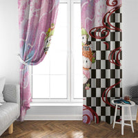 Personalized Japanese Kawaii Sushi Roll Window Curtain Wagara Palaka Pattern LT9 - Polynesian Pride
