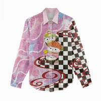 Personalized Japanese Kawaii Sushi Roll Women Casual Shirt Wagara Palaka Pattern LT9 - Polynesian Pride