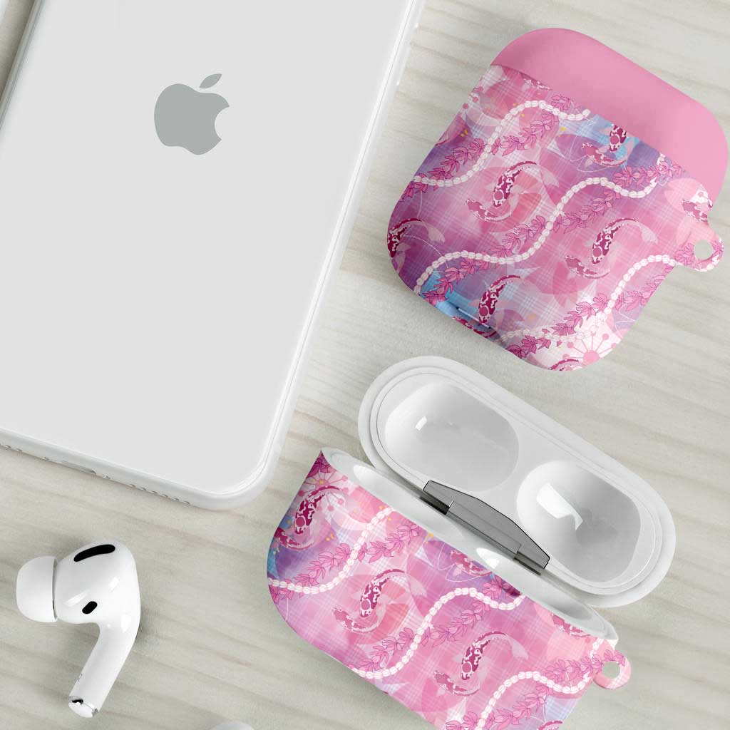Japanese Koi Fish AirPods Case Pink Wagara Palaka Honohono Pikake Lei LT9 - Polynesian Pride