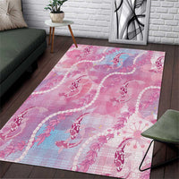 Japanese Koi Fish Area Rug Pink Wagara Palaka Honohono Pikake Lei LT9 Pink - Polynesian Pride