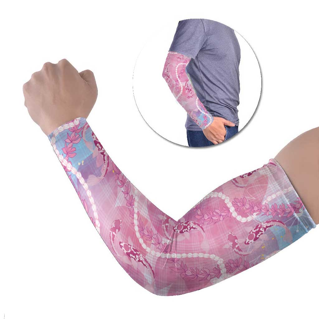 Japanese Koi Fish Arm Sleeves Pink Wagara Palaka Honohono Pikake Lei LT9 Set of 2 Pink - Polynesian Pride