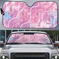 Japanese Koi Fish Auto Sun Shade Pink Wagara Palaka Honohono Pikake Lei LT9 Pink - Polynesian Pride
