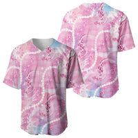 Japanese Koi Fish Baseball Jersey Pink Wagara Palaka Honohono Pikake Lei LT9 - Polynesian Pride