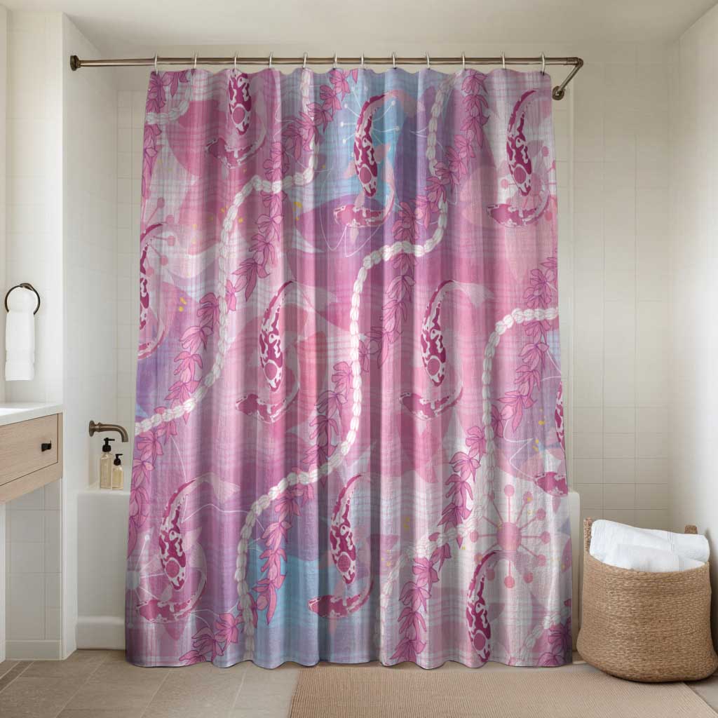 Japanese Koi Fish Bathroom Set Pink Wagara Palaka Honohono Pikake Lei LT9 Shower Curtain Only Pink - Polynesian Pride
