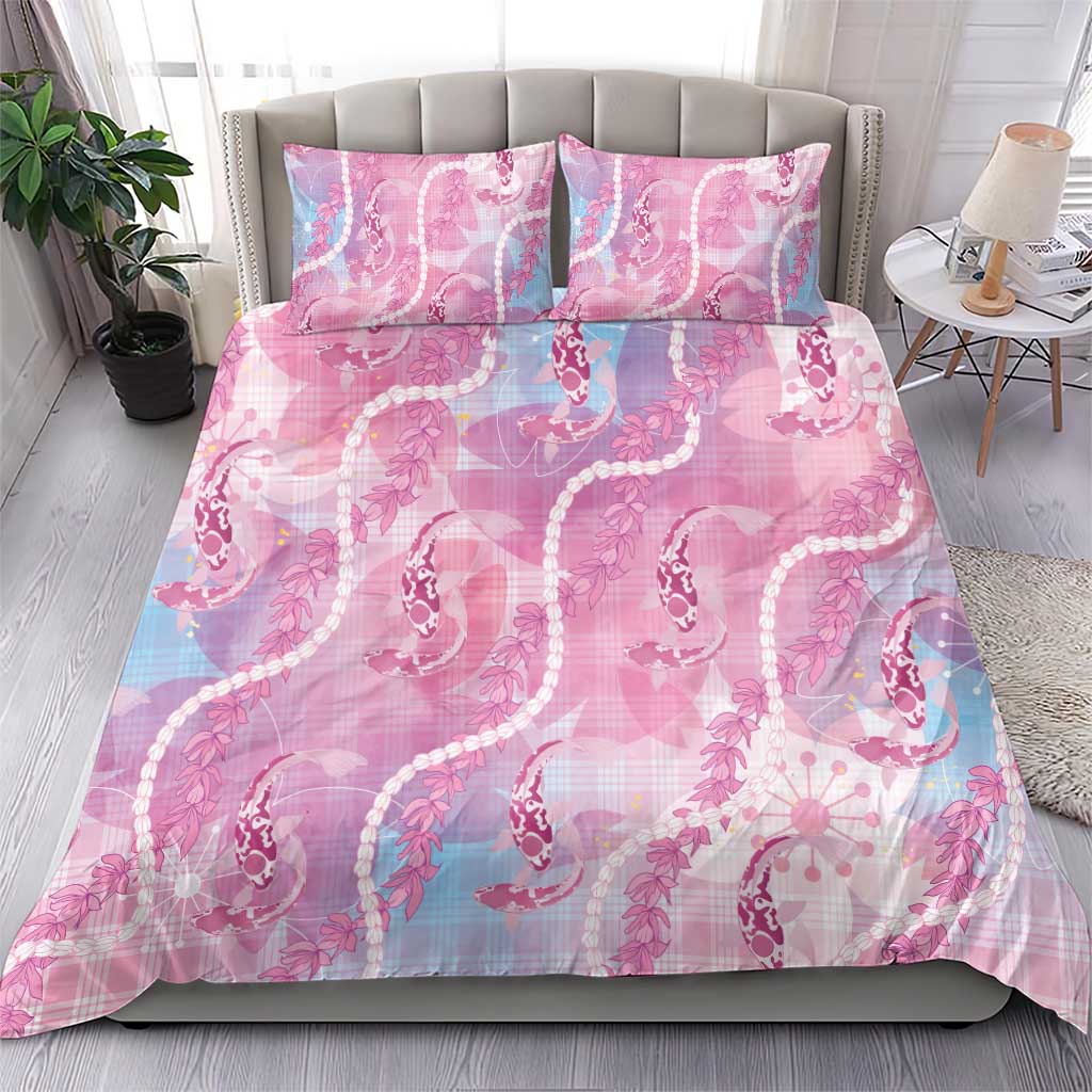 Japanese Koi Fish Bedding Set Pink Wagara Palaka Honohono Pikake Lei LT9 - Polynesian Pride