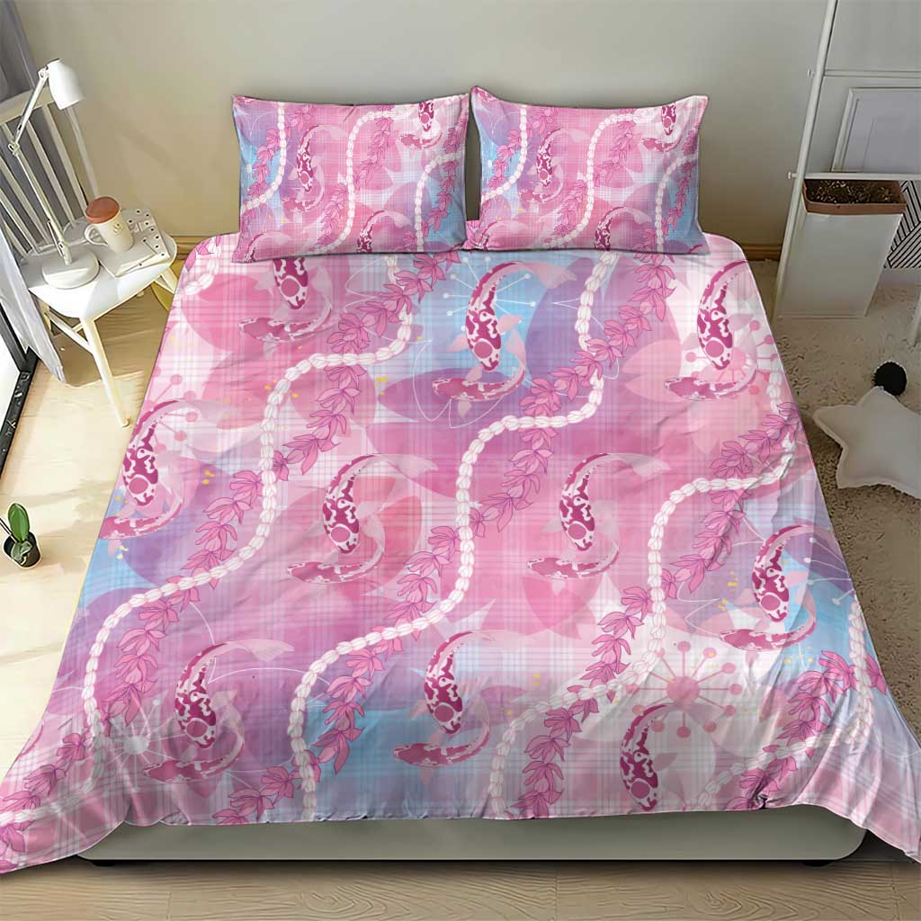 Japanese Koi Fish Bedding Set Pink Wagara Palaka Honohono Pikake Lei LT9 - Polynesian Pride