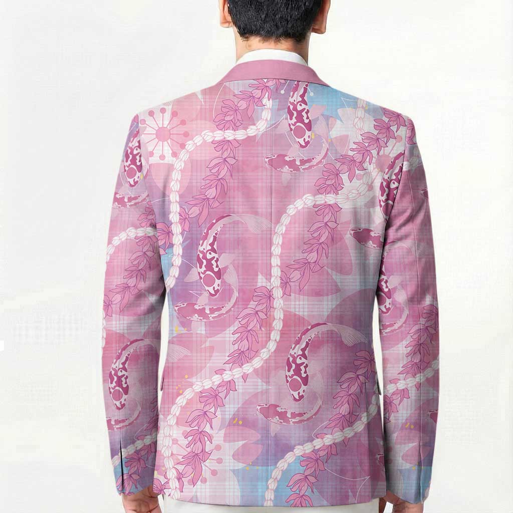 Japanese Koi Fish Blazer Pink Wagara Palaka Honohono Pikake Lei LT9 - Polynesian Pride
