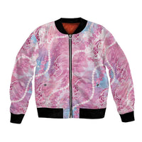 Japanese Koi Fish Bomber Jacket Pink Wagara Palaka Honohono Pikake Lei
