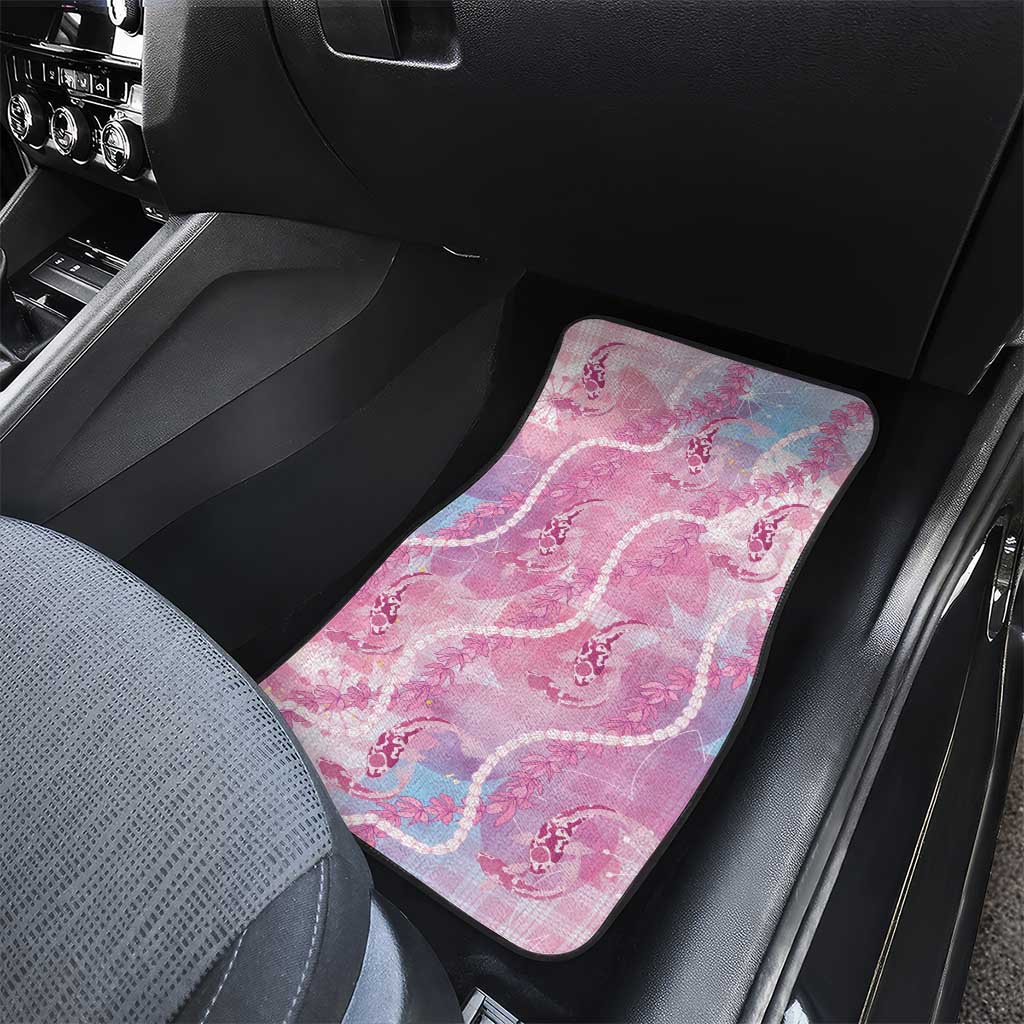Japanese Koi Fish Car Mats Pink Wagara Palaka Honohono Pikake Lei LT9 - Polynesian Pride