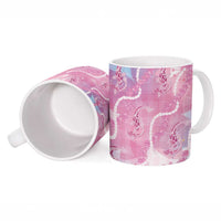 Japanese Koi Fish Ceramic Mug Pink Wagara Palaka Honohono Pikake Lei LT9 - Polynesian Pride