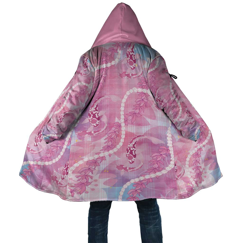 Japanese Koi Fish Cloak Pink Wagara Palaka Honohono Pikake Lei LT9 Unisex Pink - Polynesian Pride