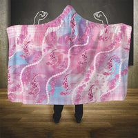 Japanese Koi Fish Hooded Blanket Pink Wagara Palaka Honohono Pikake Lei