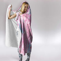 Japanese Koi Fish Hooded Blanket Pink Wagara Palaka Honohono Pikake Lei