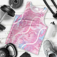 Japanese Koi Fish Men Tank Top Pink Wagara Palaka Honohono Pikake Lei LT9 - Polynesian Pride