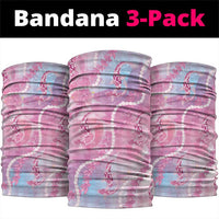 Japanese Koi Fish Neck Gaiter Pink Wagara Palaka Honohono Pikake Lei LT9 package One Size: 25*50cm Pink - Polynesian Pride