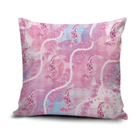 Japanese Koi Fish Pillow Cover Pink Wagara Palaka Honohono Pikake Lei LT9 Pink - Polynesian Pride