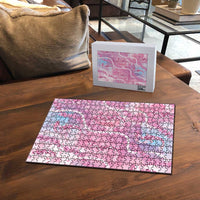 Japanese Koi Fish Puzzle Pink Wagara Palaka Honohono Pikake Lei LT9 - Polynesian Pride