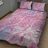 Japanese Koi Fish Quilt Bed Set Pink Wagara Palaka Honohono Pikake Lei LT9 - Polynesian Pride