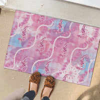 Japanese Koi Fish Rubber Doormat Pink Wagara Palaka Honohono Pikake Lei LT9 - Polynesian Pride