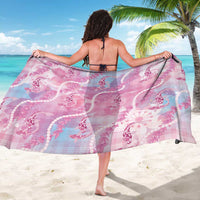 Japanese Koi Fish Sarong Pink Wagara Palaka Honohono Pikake Lei LT9 - Polynesian Pride