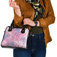 Japanese Koi Fish Shoulder Handbag Pink Wagara Palaka Honohono Pikake Lei LT9 - Polynesian Pride