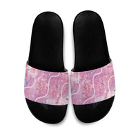 Japanese Koi Fish Slide Sandals Pink Wagara Palaka Honohono Pikake Lei LT9 Pink - Polynesian Pride