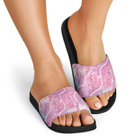 Japanese Koi Fish Slide Sandals Pink Wagara Palaka Honohono Pikake Lei LT9 - Polynesian Pride