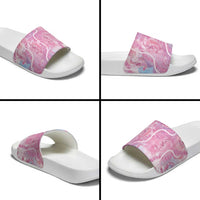 Japanese Koi Fish Slide Sandals Pink Wagara Palaka Honohono Pikake Lei LT9 - Polynesian Pride