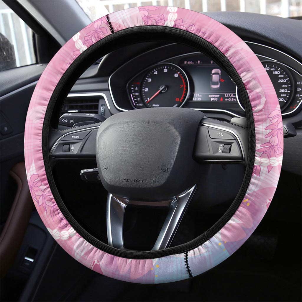 Japanese Koi Fish Steering Wheel Cover Pink Wagara Palaka Honohono Pikake Lei LT9 - Polynesian Pride