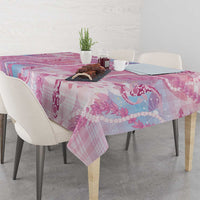 Japanese Koi Fish Tablecloth Pink Wagara Palaka Honohono Pikake Lei LT9 - Polynesian Pride