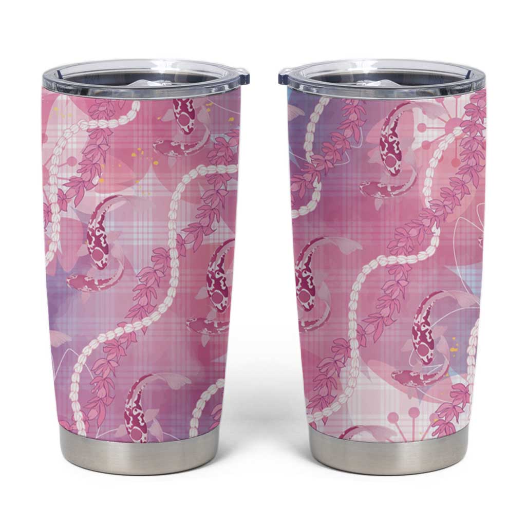 Japanese Koi Fish Tumbler Cup Pink Wagara Palaka Honohono Pikake Lei