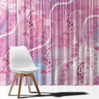 Japanese Koi Fish Window Curtain Pink Wagara Palaka Honohono Pikake Lei LT9 - Polynesian Pride