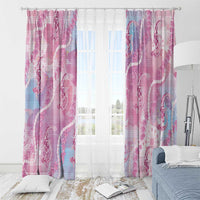 Japanese Koi Fish Window Curtain Pink Wagara Palaka Honohono Pikake Lei LT9 - Polynesian Pride