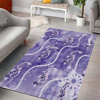 Japanese Koi Fish Area Rug Purple Wagara Palaka Honohono Pikake Lei