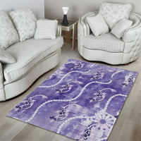 Japanese Koi Fish Area Rug Purple Wagara Palaka Honohono Pikake Lei