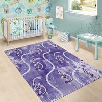 Japanese Koi Fish Area Rug Purple Wagara Palaka Honohono Pikake Lei