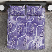 Japanese Koi Fish Bedding Set Purple Wagara Palaka Honohono Pikake Lei LT9 Purple - Polynesian Pride