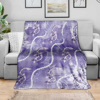 Japanese Koi Fish Blanket Purple Wagara Palaka Honohono Pikake Lei LT9 - Polynesian Pride