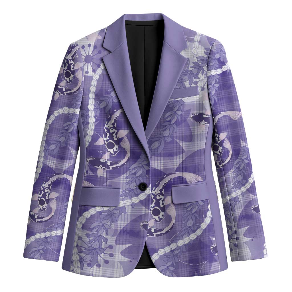 Japanese Koi Fish Blazer Purple Wagara Palaka Honohono Pikake Lei LT9 Unisex Purple - Polynesian Pride
