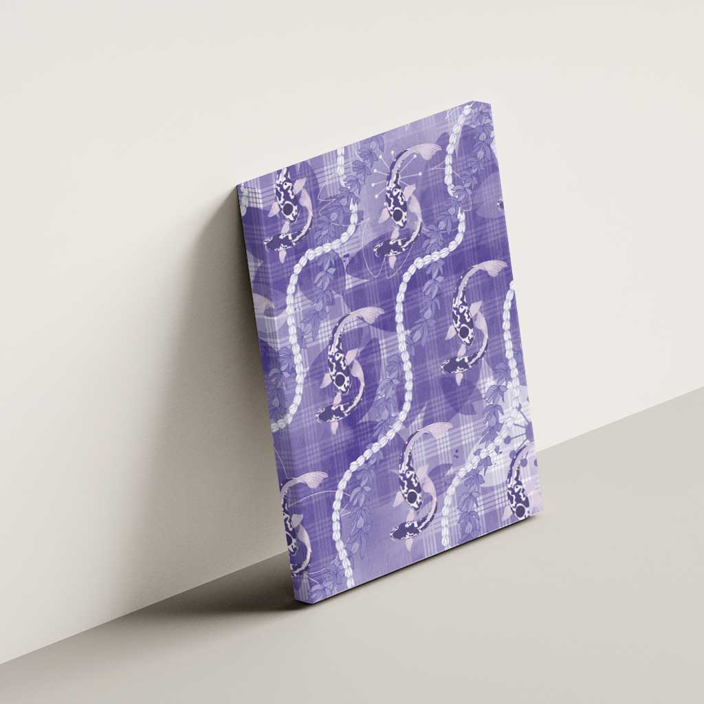 Japanese Koi Fish Canvas Wall Art Purple Wagara Palaka Honohono Pikake Lei LT9 - Polynesian Pride