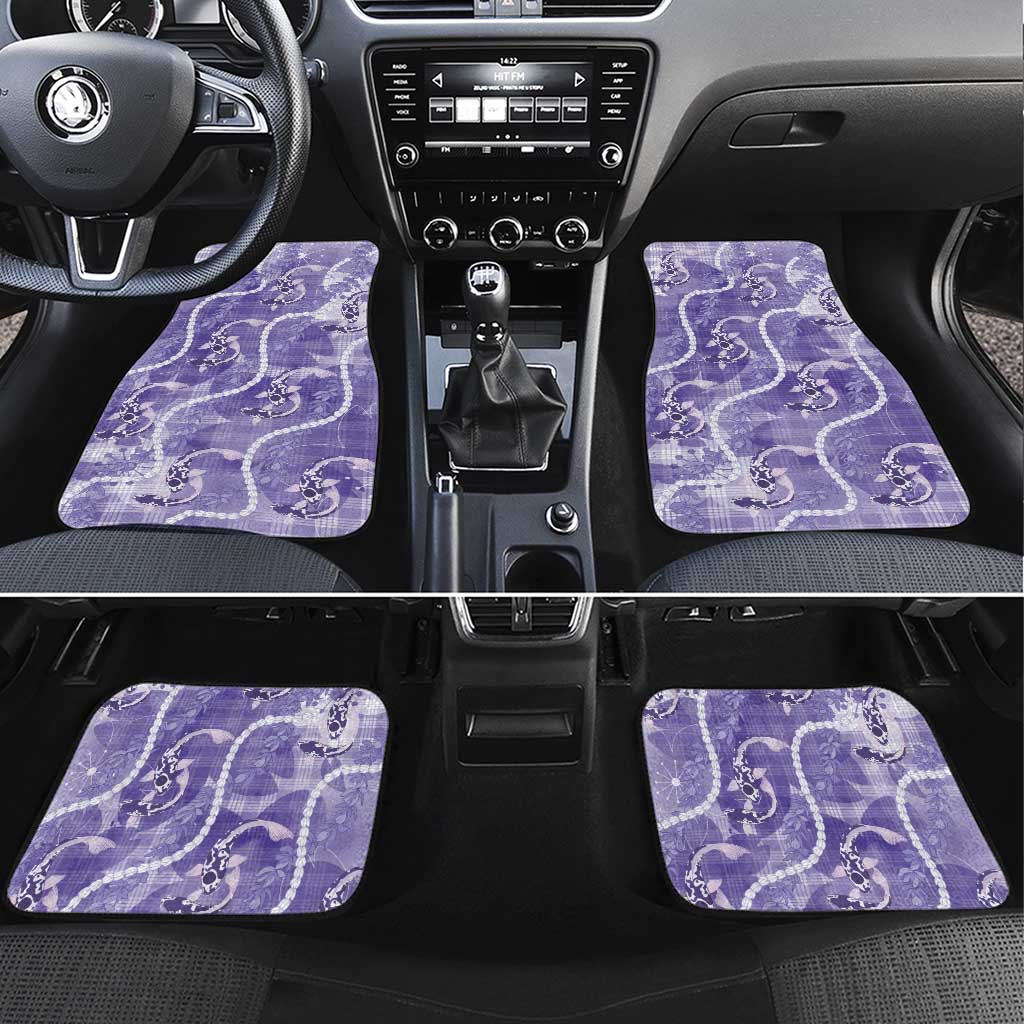Japanese Koi Fish Car Mats Purple Wagara Palaka Honohono Pikake Lei LT9 Set 4pcs Purple - Polynesian Pride
