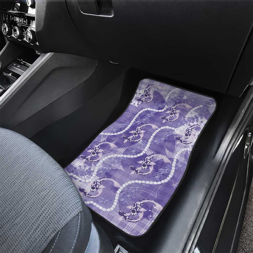 Japanese Koi Fish Car Mats Purple Wagara Palaka Honohono Pikake Lei LT9 - Polynesian Pride