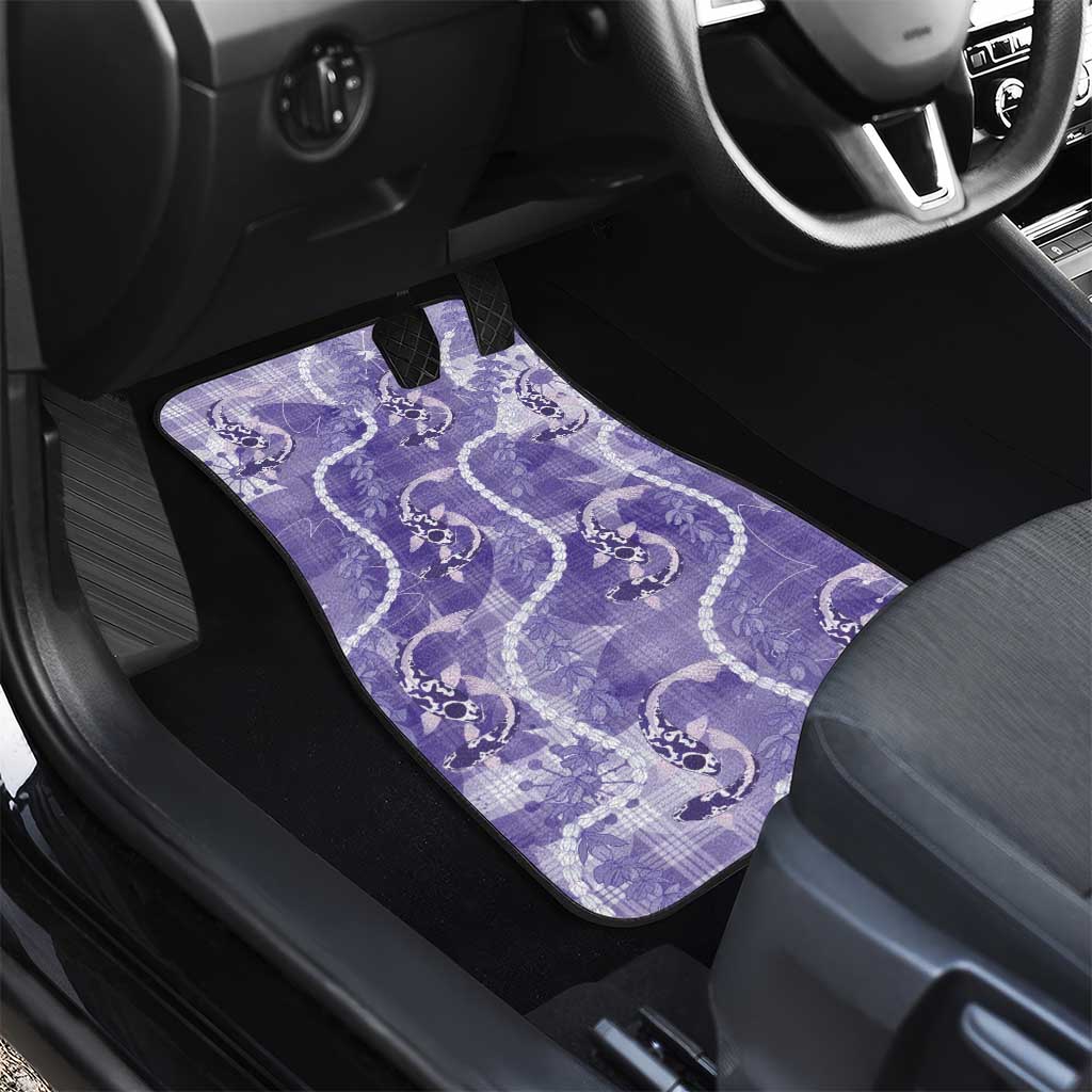 Japanese Koi Fish Car Mats Purple Wagara Palaka Honohono Pikake Lei LT9 - Polynesian Pride