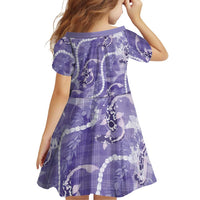 Japanese Koi Fish Family Matching Short Sleeve Bodycon Dress and Hawaiian Shirt Purple Wagara Palaka Honohono Pikake Lei