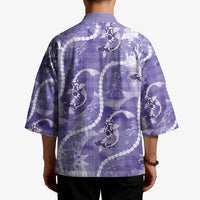 Japanese Koi Fish Kimono Purple Wagara Palaka Honohono Pikake Lei LT9 - Polynesian Pride